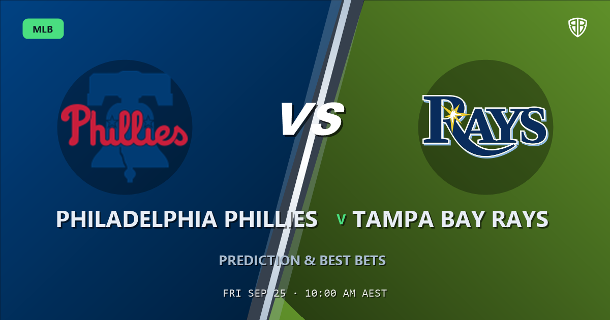 Philadelphia Phillies vs Tampa Bay Rays Prediction and Picks, September 25, 2026