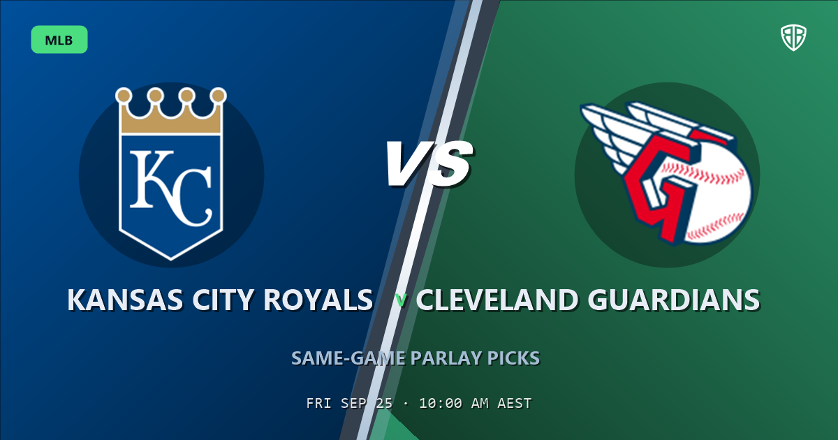 Kansas City Royals vs Cleveland Guardians Prediction and Same Game Parlay picks, September 25, 2026