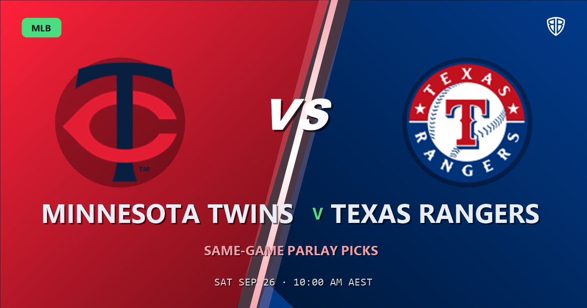 Minnesota Twins vs Texas Rangers Prediction and Same Game Parlay picks, September 25, 2026