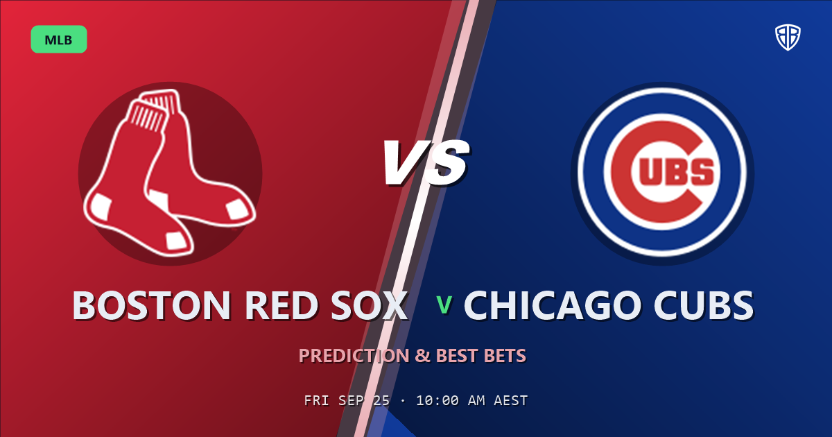 Boston Red Sox vs Chicago Cubs Prediction and Picks, September 25, 2026