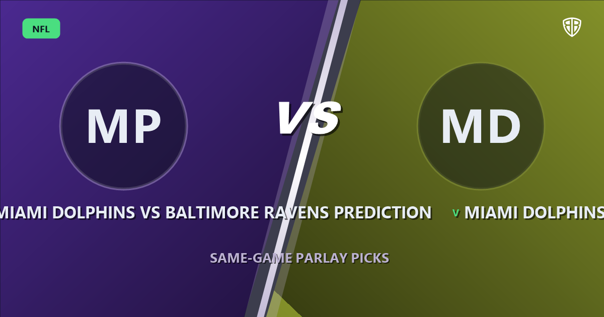 Miami Dolphins vs Baltimore Ravens Prediction & Same Game Parlay Picks: Data-Driven Targets