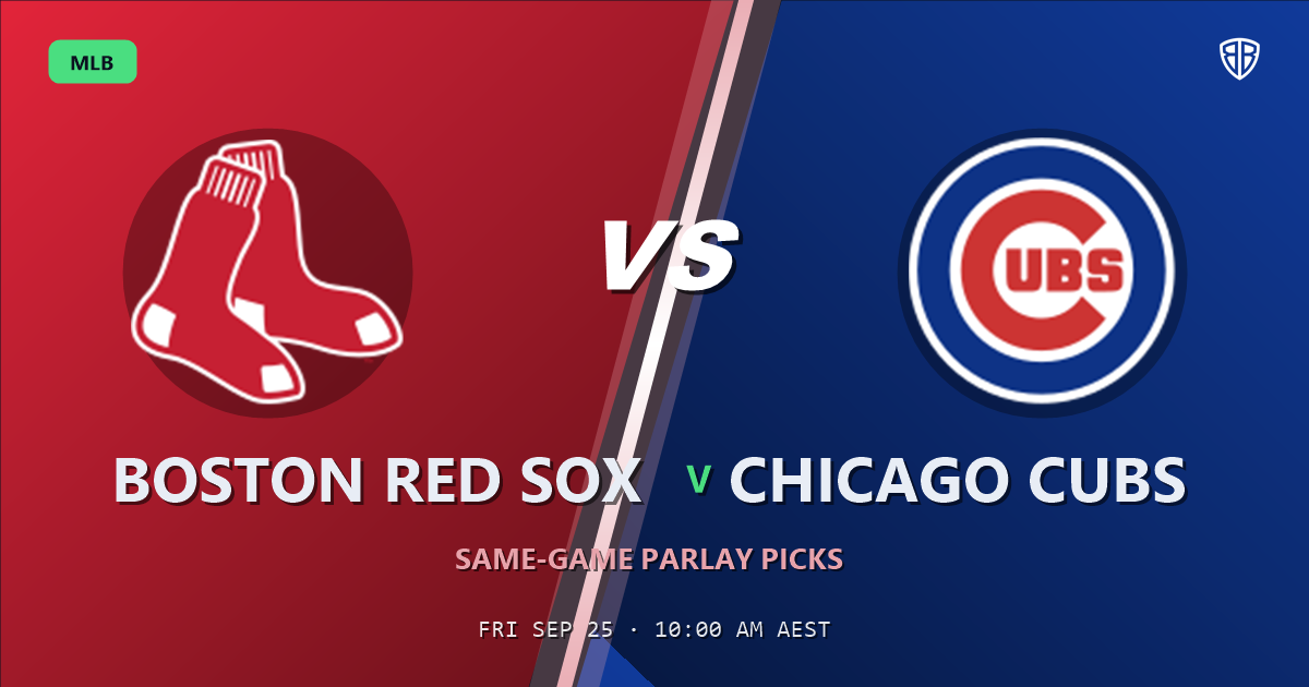 Boston Red Sox vs Chicago Cubs Prediction and Same Game Parlay picks, September 26, 2026