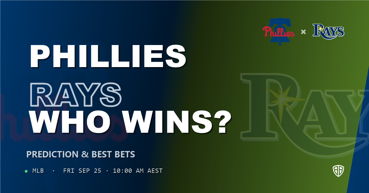Philadelphia Phillies vs Tampa Bay Rays Prediction and Picks, September 26, 2026