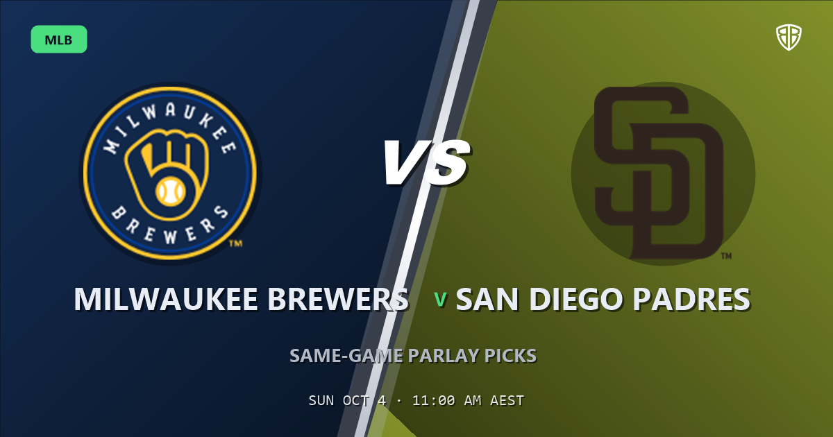 Milwaukee Brewers vs San Diego Padres Prediction and Same Game Parlay picks, October 3, 2026