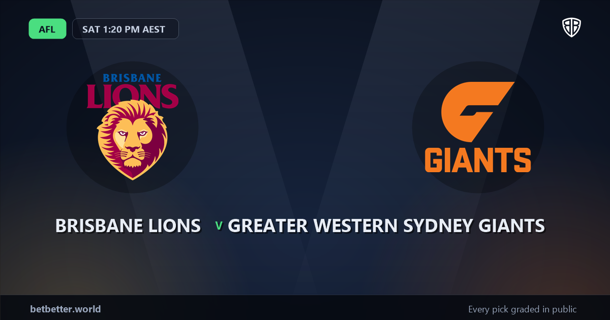 Brisbane Lions vs Greater Western Sydney Giants Prediction & Picks (Callum Brown Key Factor): Odds Analysis & Top Props