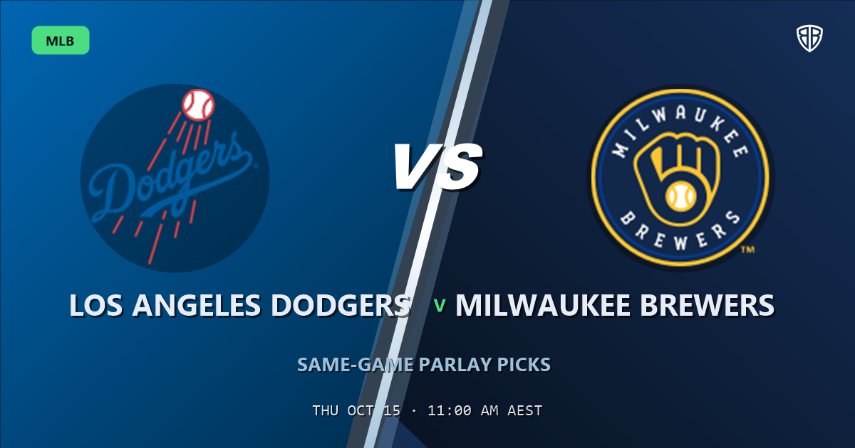 Los Angeles Dodgers vs Milwaukee Brewers Prediction and Same Game Parlay picks, October 14, 2026