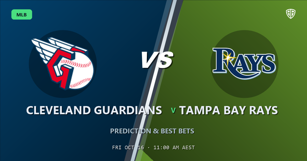 Cleveland Guardians vs Tampa Bay Rays Prediction and Picks, October 16, 2026