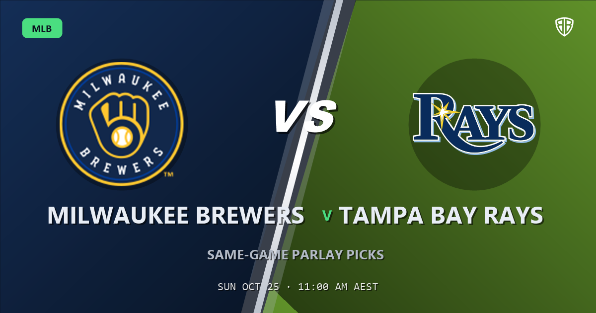 Milwaukee Brewers vs Tampa Bay Rays Prediction and Same Game Parlay picks, October 24, 2026