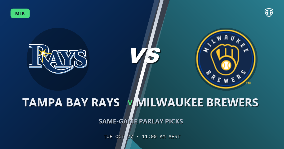 Tampa Bay Rays vs Milwaukee Brewers Prediction and Same Game Parlay picks, October 26, 2026