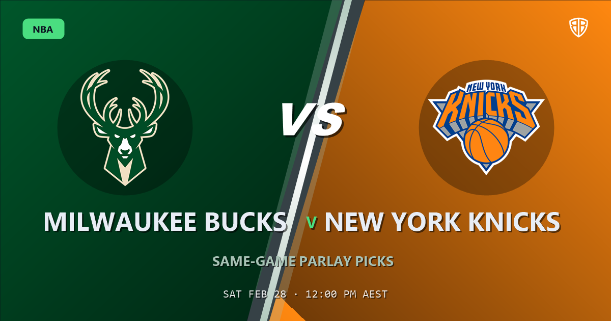 Milwaukee Bucks vs New York Knicks Prediction & Same Game Parlay picks Key Insights: Analytics Breakdown