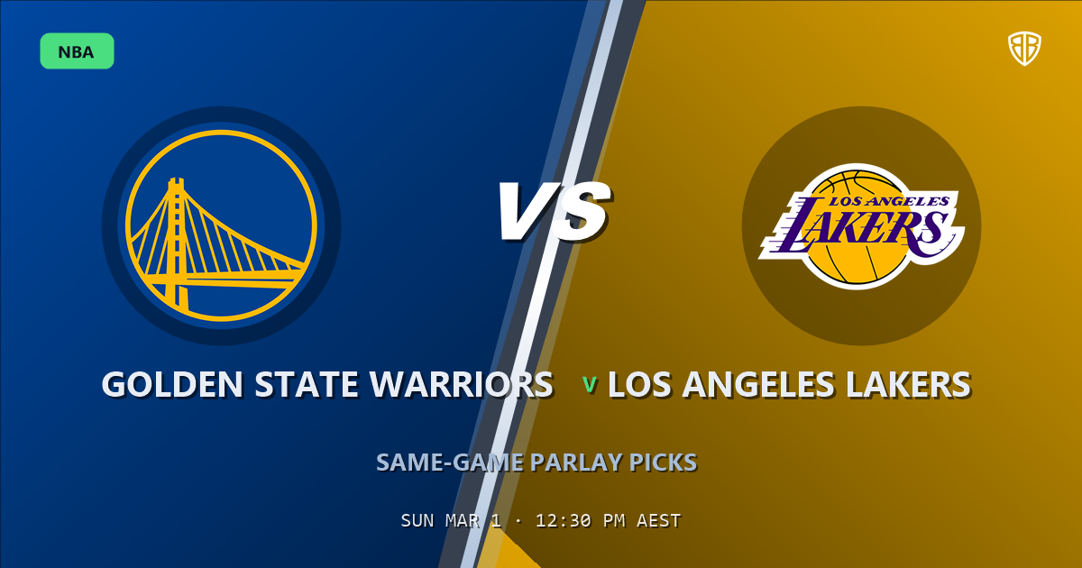 Golden State Warriors vs Los Angeles Lakers Prediction & Same Game Parlay picks Key Insights: High-Value Opportunity