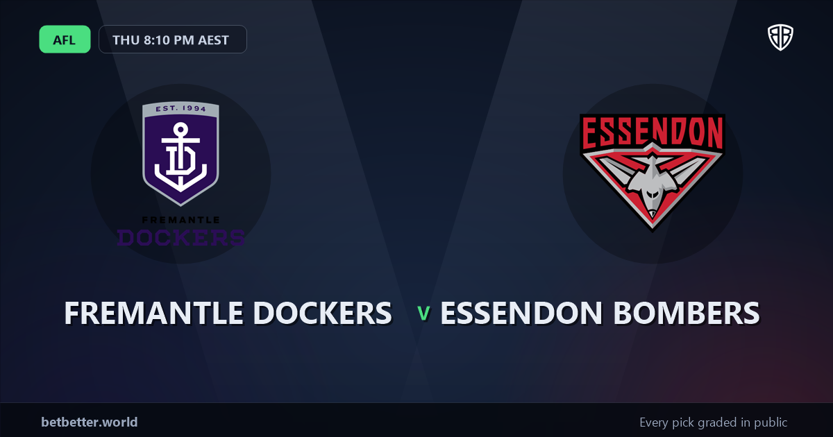 Fremantle Dockers vs Essendon Bombers Prediction & Picks: Stat-Based Insights