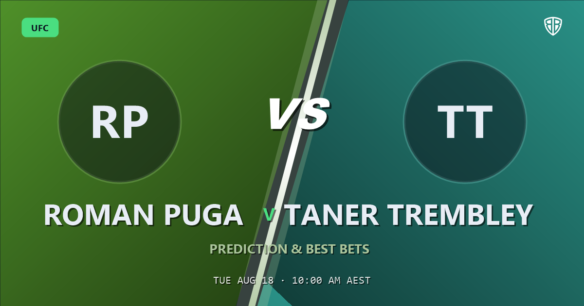 Roman Puga vs Taner Trembley Prediction & Picks: Our Expert Analysis