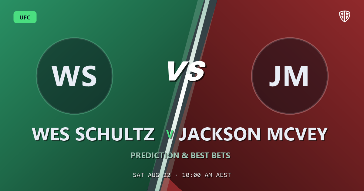 Wes Schultz vs Jackson McVey Prediction & Picks: Full Match Breakdown & Bets