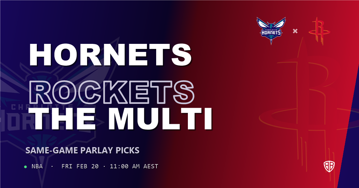 Charlotte Hornets vs Houston Rockets Prediction & Same Game Parlay picks Top SGP: Don't Miss These Odds