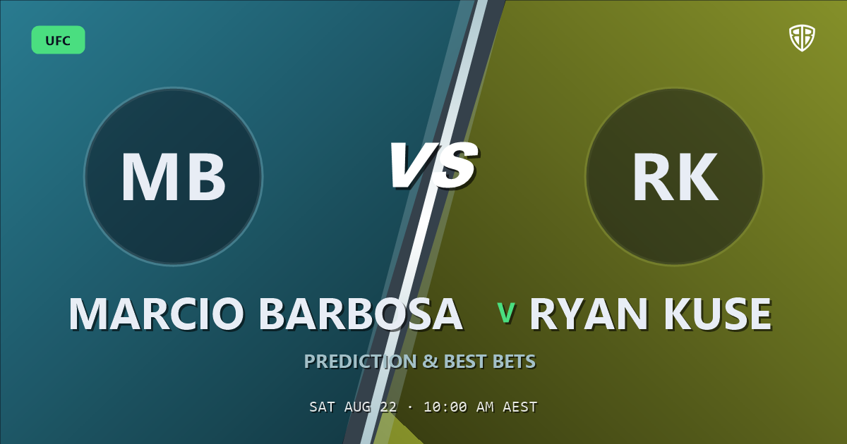 Marcio Barbosa vs Ryan Kuse Prediction & Picks: Odds Analysis & Top Props