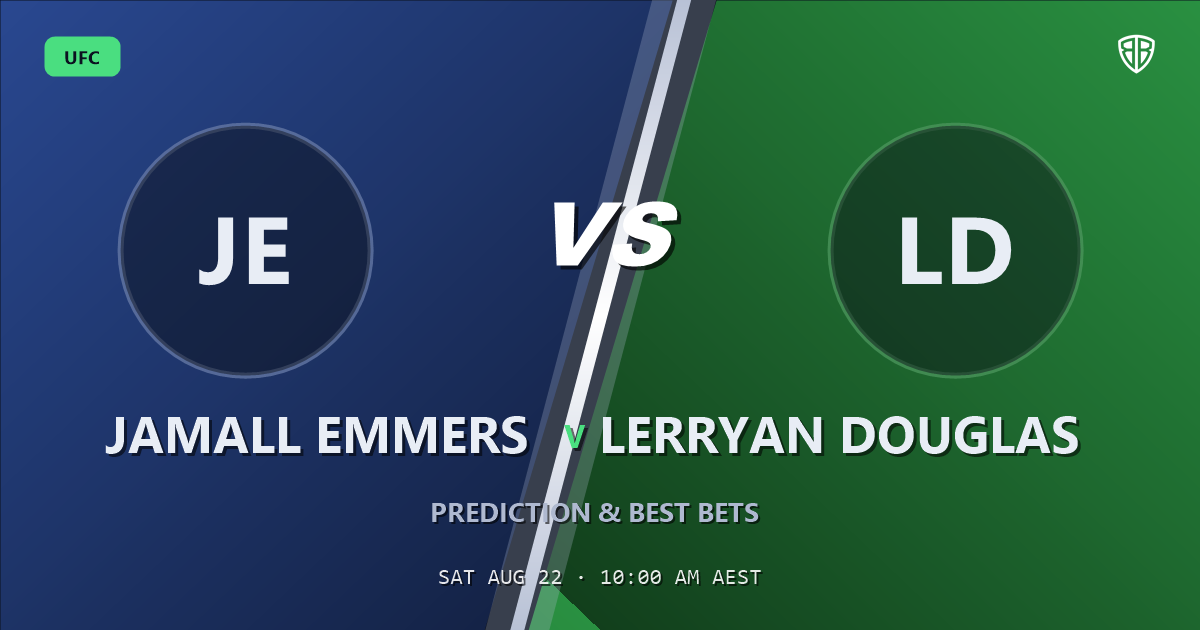 Jamall Emmers vs Lerryan Douglas Prediction & Picks: Smart Betting Angles