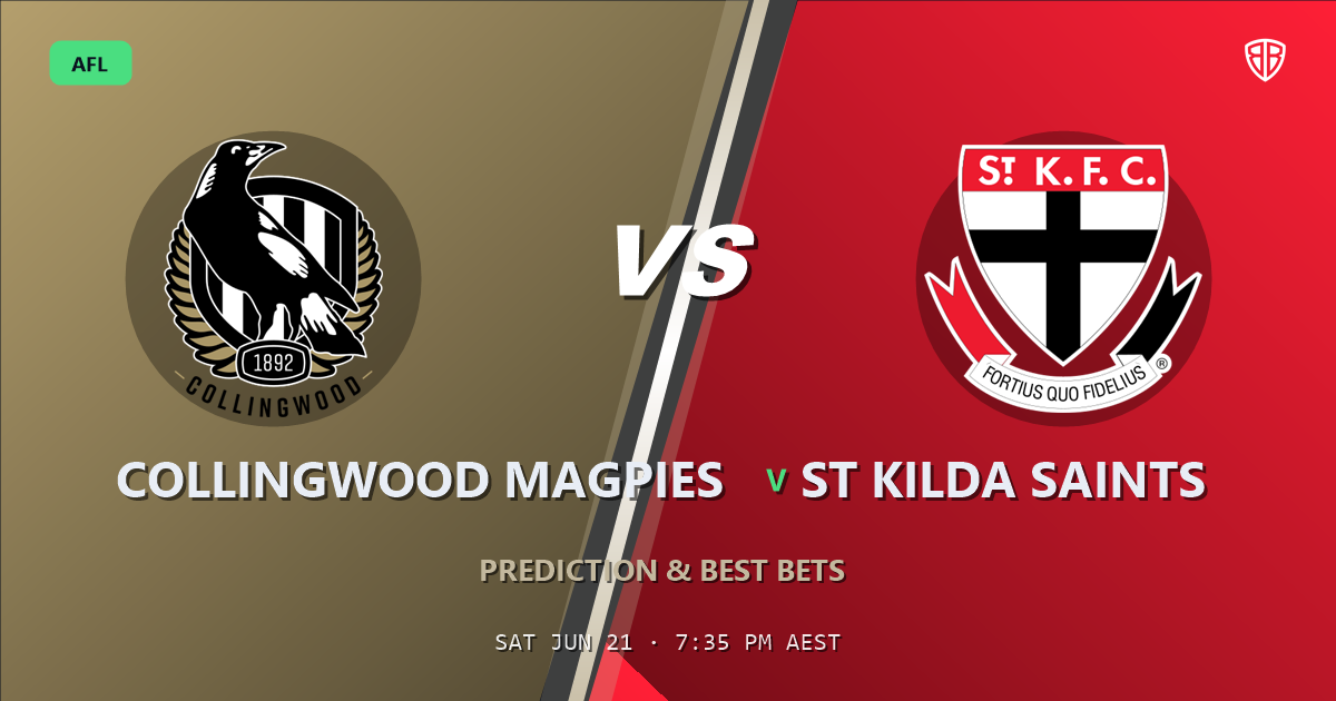 Collingwood Magpies vs St Kilda Saints Prediction & Picks: Odds Analysis & Top Props