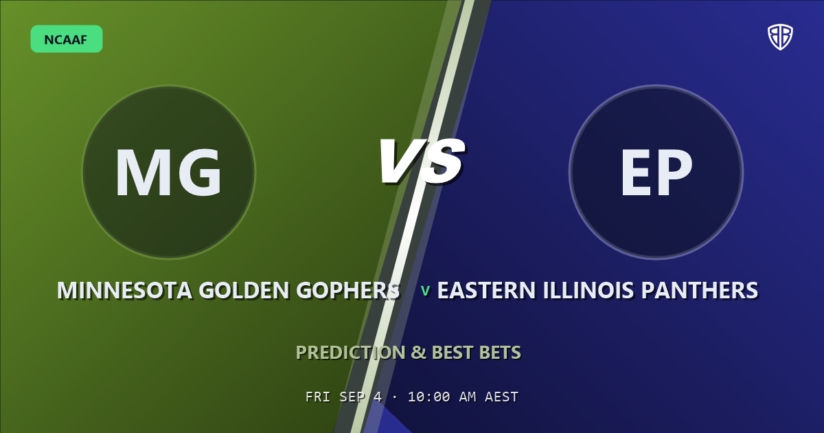 Minnesota Golden Gophers vs Eastern Illinois Panthers Prediction & Picks: Don't Miss These Odds