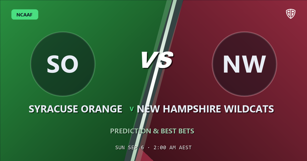 Syracuse Orange vs New Hampshire Wildcats Prediction & Picks: High-Value Opportunity