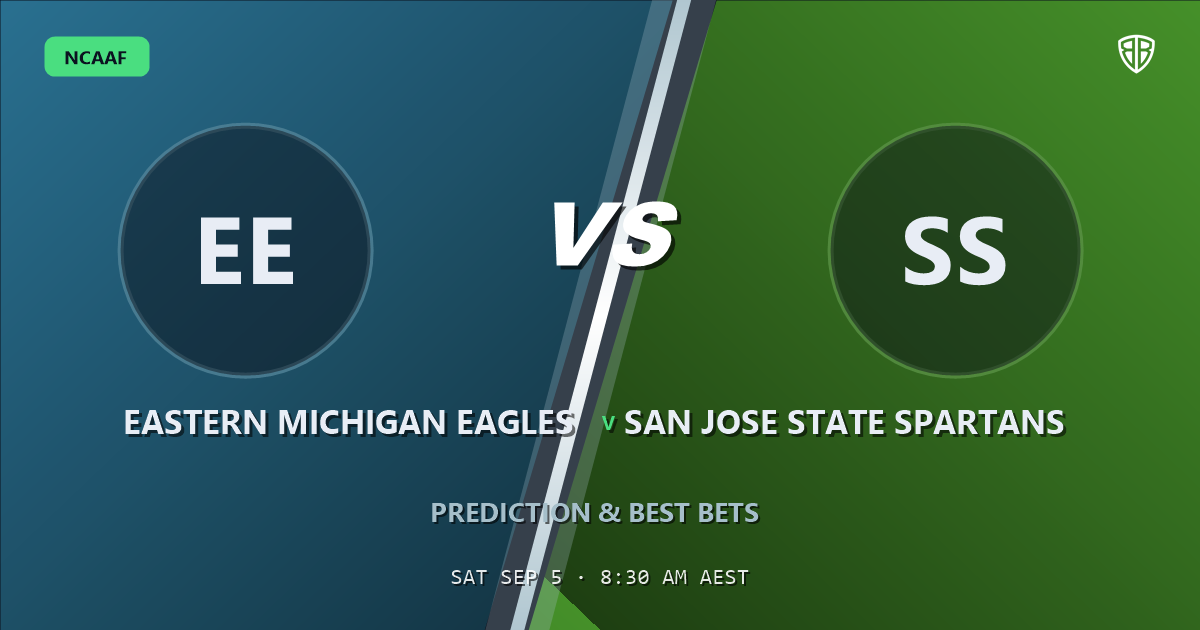 Eastern Michigan Eagles vs San Jose State Spartans Prediction & Picks: High-Value Opportunity