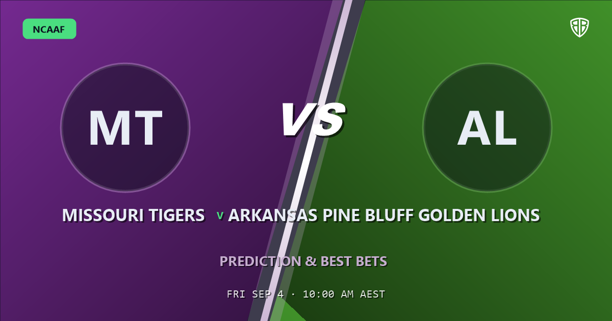 Missouri Tigers vs Arkansas Pine Bluff Golden Lions Prediction & Picks: Smart Betting Angles