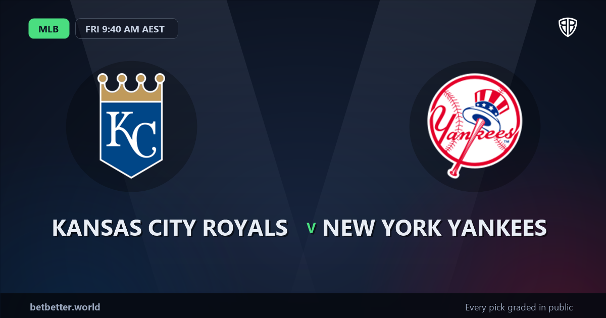Kansas City Royals vs New York Yankees Prediction & Same Game Parlay picks Top SGP: Don't Miss These MLB Odds