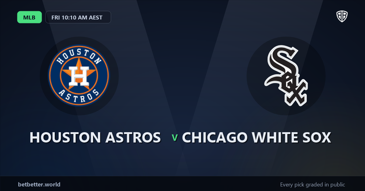 Houston Astros vs Chicago White Sox Prediction & Picks: Winning Game Angles