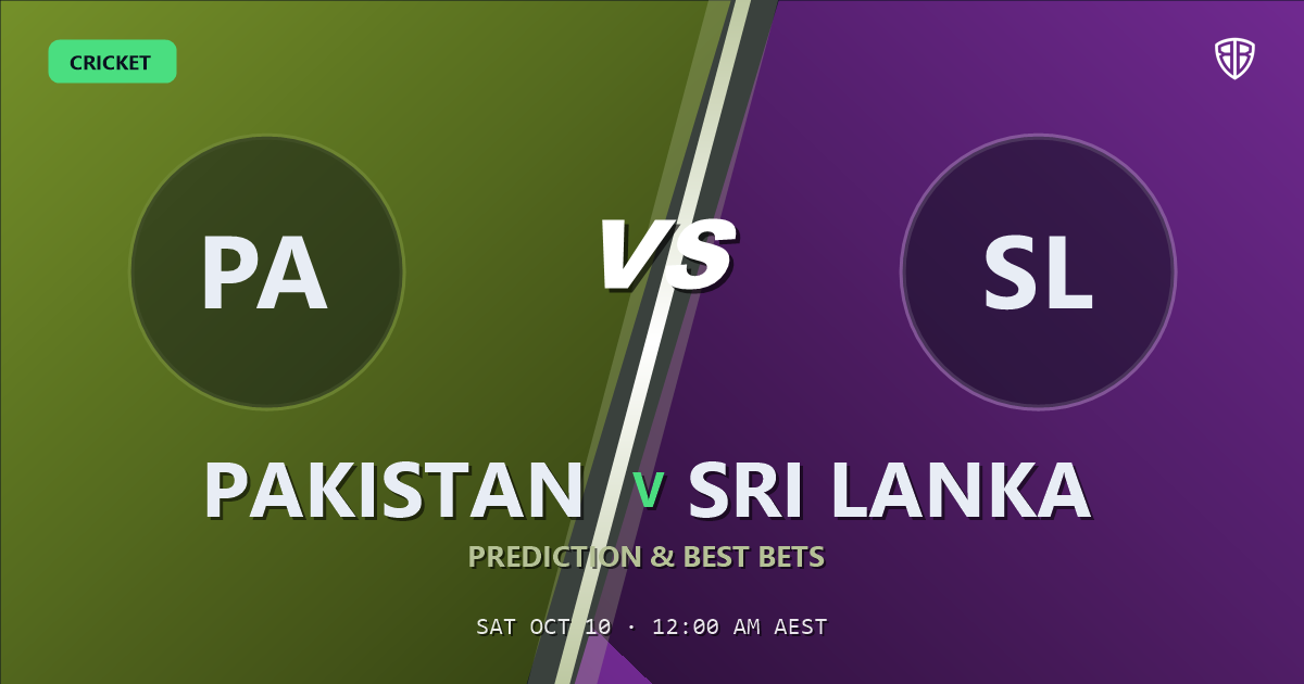Cricket news: Pakistan vs Sri Lanka Prediction & Picks: Our Expert Analysis