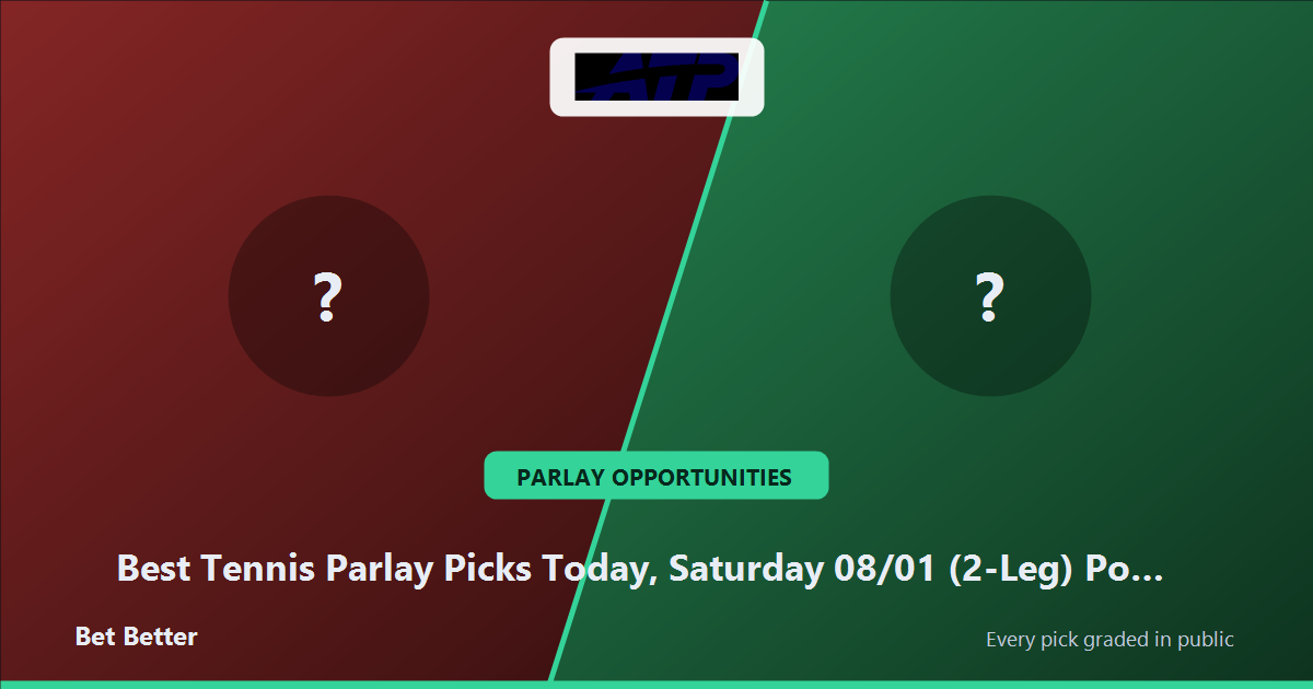 Best Tennis Parlay Picks Today, Saturday 08/01 (2-Leg) Power Play