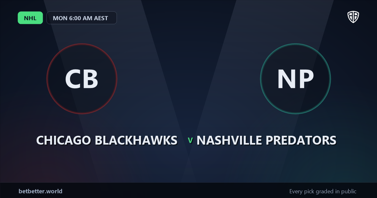 Chicago Blackhawks vs Nashville Predators Prediction & Picks (Connor Bedard Key Factor): Full Breakdown & Bets