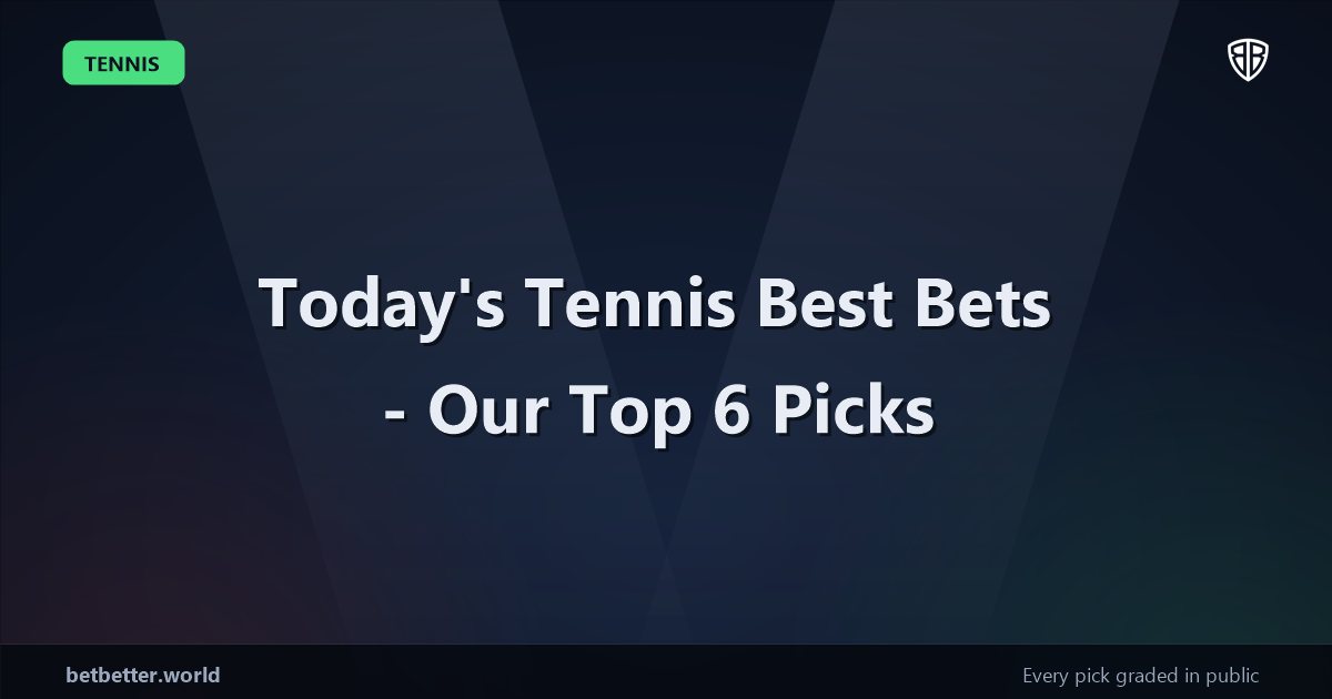 Today's Tennis Best Bets - Our Top 6 Picks