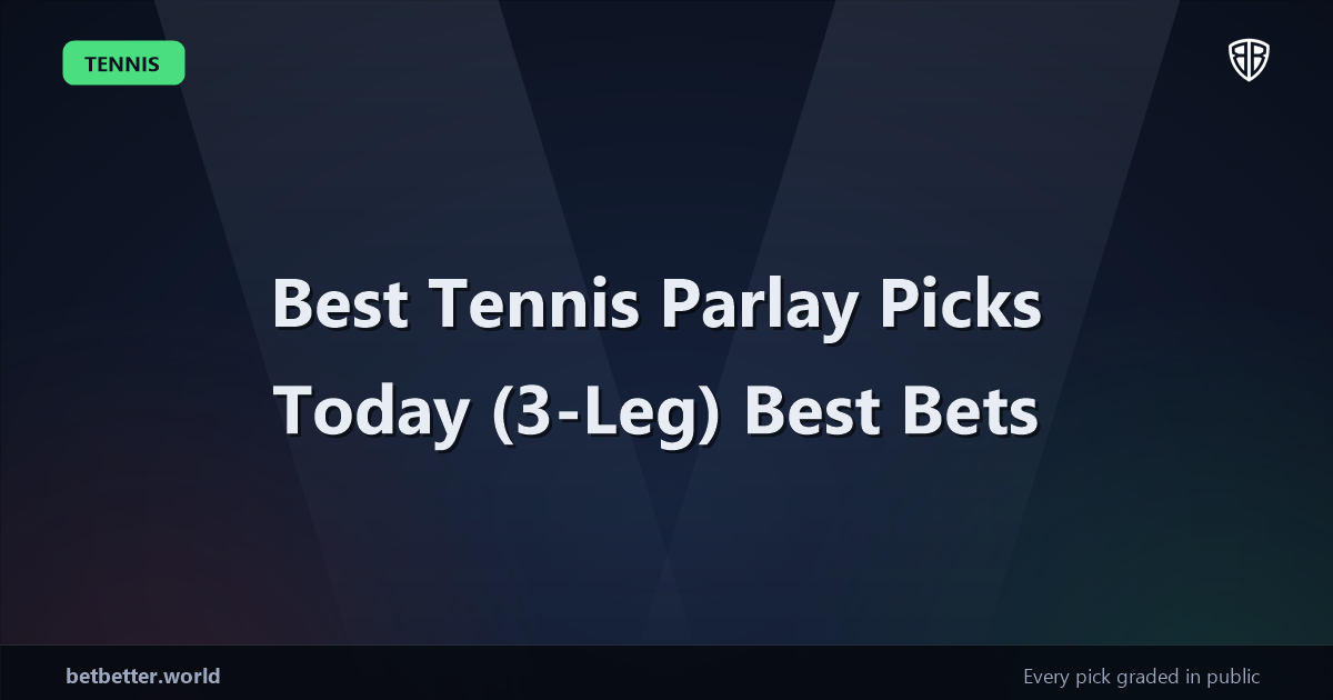 Best Tennis Parlay Picks Today, Monday 08/03 (3-Leg) Best Bets