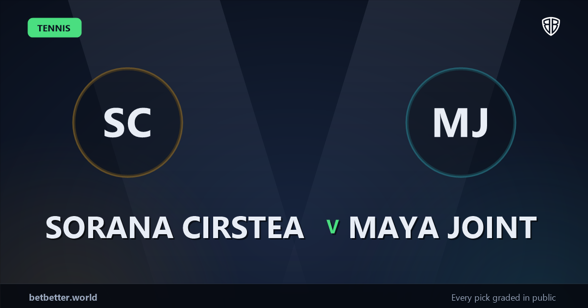 Sorana Cirstea vs Maya Joint Prediction & Picks: High-Value Opportunity