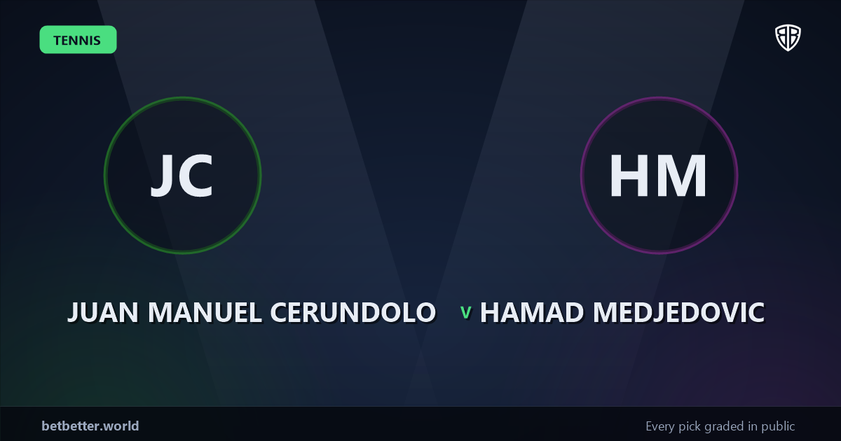 Juan Manuel Cerundolo vs Hamad Medjedovic Prediction & Picks: Don't Miss These Odds