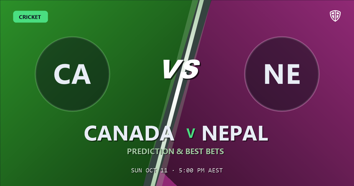 Cricket news: Canada vs Nepal Prediction & Picks: Smart Betting Angles