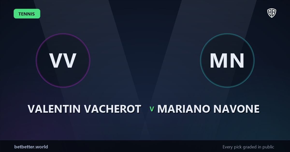 Valentin Vacherot vs Mariano Navone Prediction & Picks: Smart Betting Angles