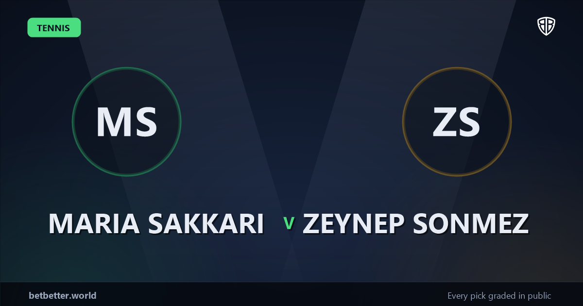 Maria Sakkari vs Zeynep Sonmez Prediction & Picks: Our Expert Analysis