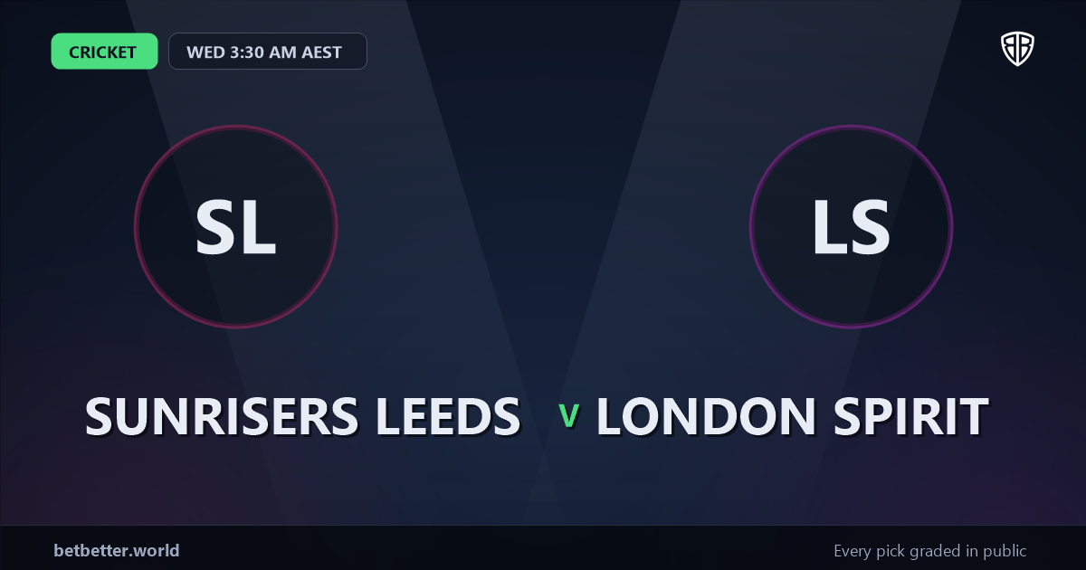 Sunrisers Leeds vs London Spirit Prediction & Picks: The Hundred Preview