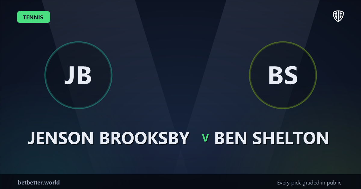 Jenson Brooksby vs Ben Shelton Prediction & Picks: Smart Betting Angles