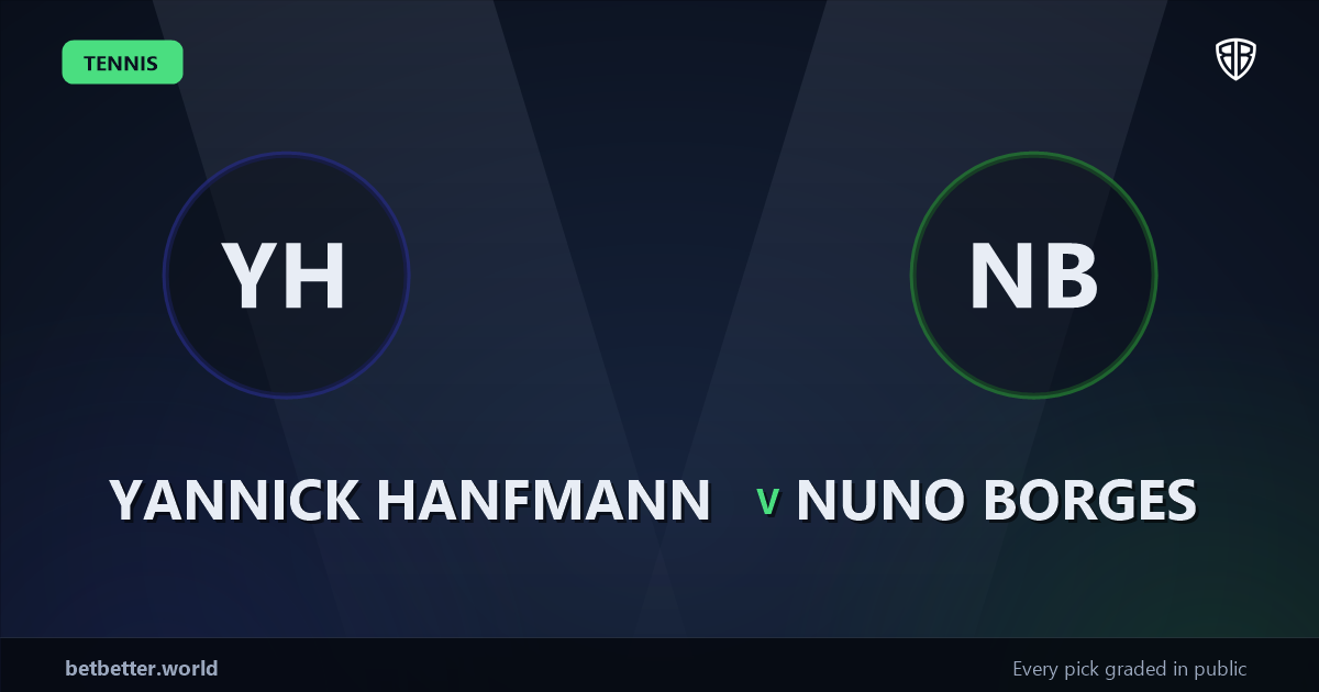 Yannick Hanfmann vs Nuno Borges Prediction & Picks: High-Value Opportunity