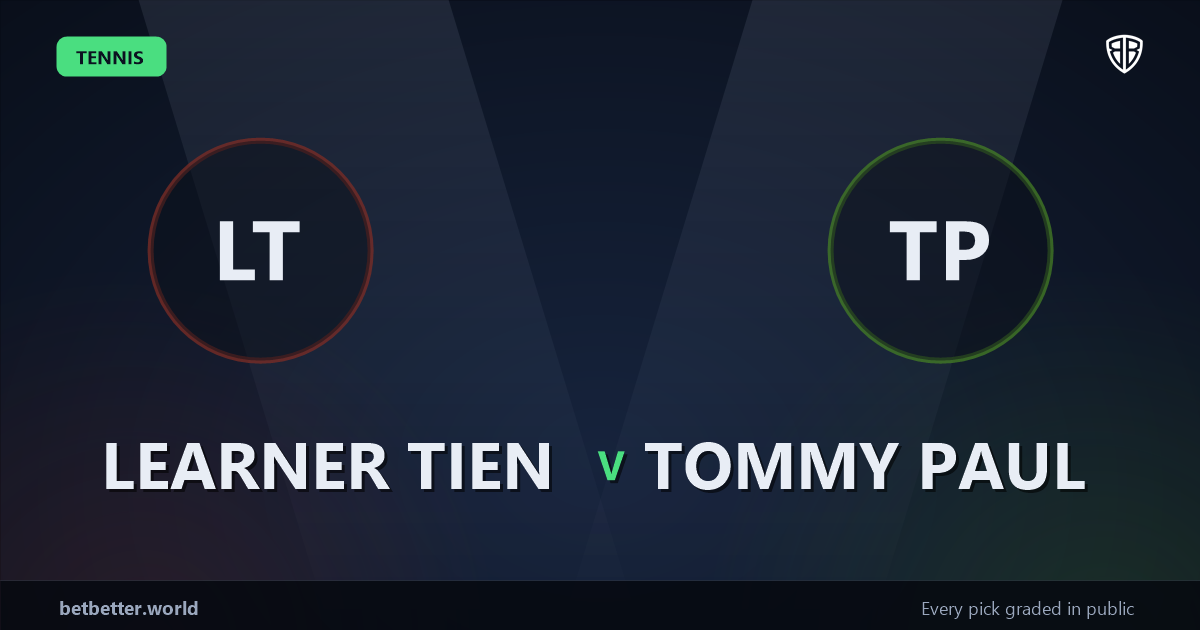 Learner Tien vs Tommy Paul Prediction & Picks: Full Match Breakdown & Bets