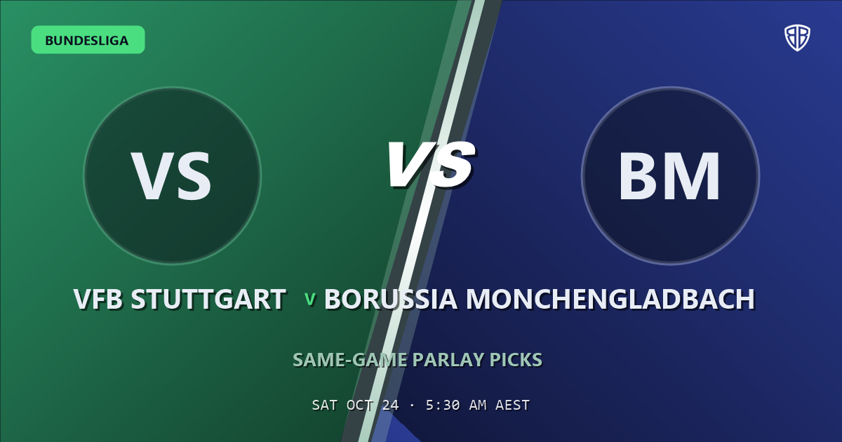VfB Stuttgart vs Borussia Monchengladbach Prediction & Same Game Parlay picks, October 23, 2026