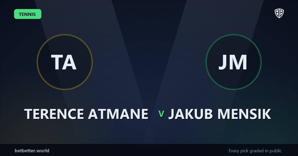 Terence Atmane vs Jakub Mensik Prediction & Picks: Analytics Breakdown