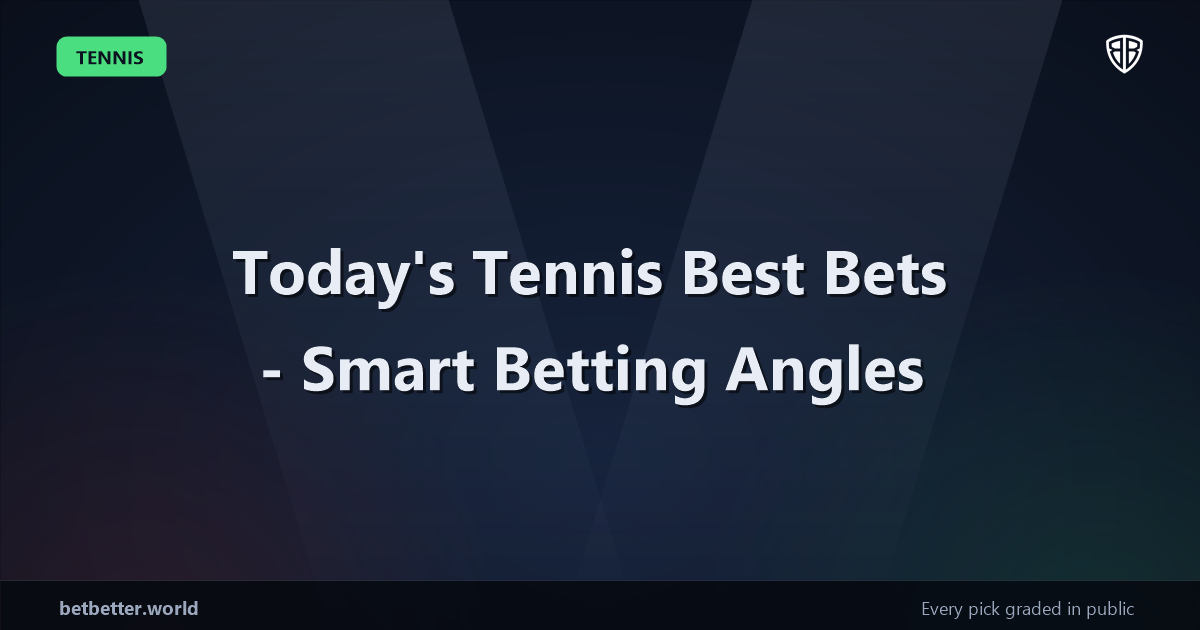 Today's Tennis Best Bets - Smart Betting Angles