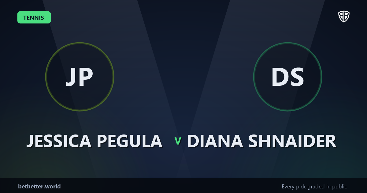 Jessica Pegula vs Diana Shnaider Prediction & Picks: Odds Analysis & Top Props