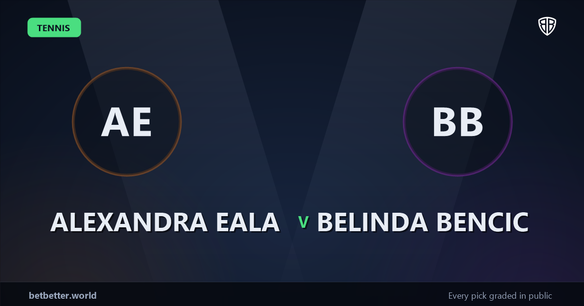 Alexandra Eala vs Belinda Bencic Prediction & Picks: High-Value Opportunity