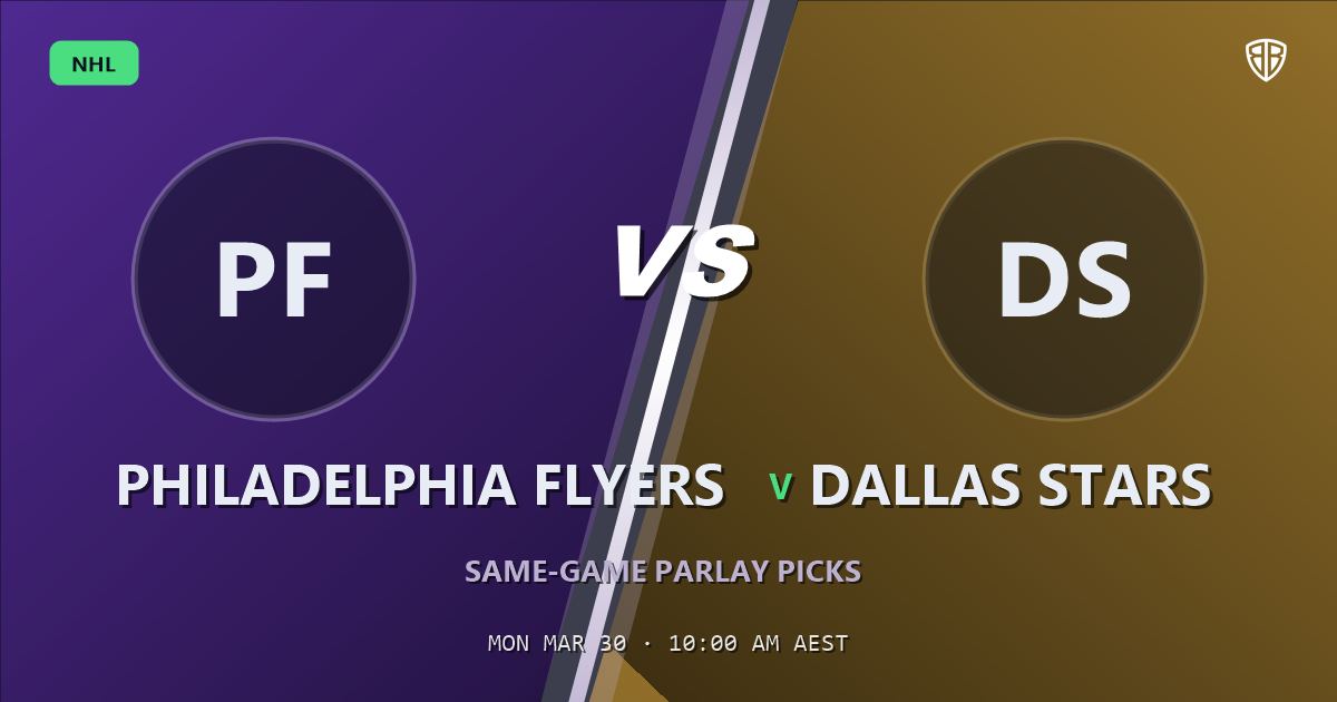 Philadelphia Flyers vs Dallas Stars Prediction & Same Game Parlay picks (Key Insights): Our Expert Analysis