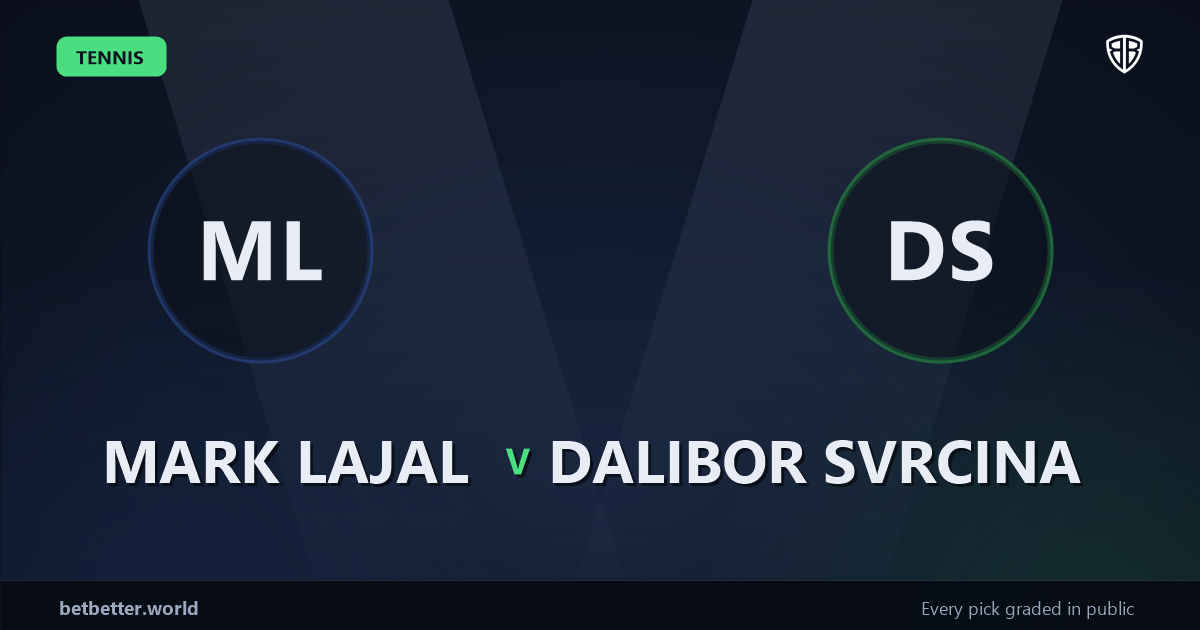 Mark Lajal vs Dalibor Svrcina Prediction & Picks: Odds Analysis & Top Props
