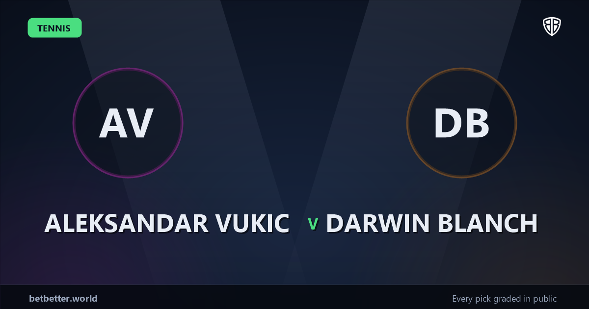 Aleksandar Vukic vs Darwin Blanch Prediction & Picks: Don't Miss These Odds